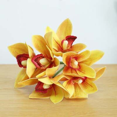 6 heads 23cm orchid bunch table flower: color 4