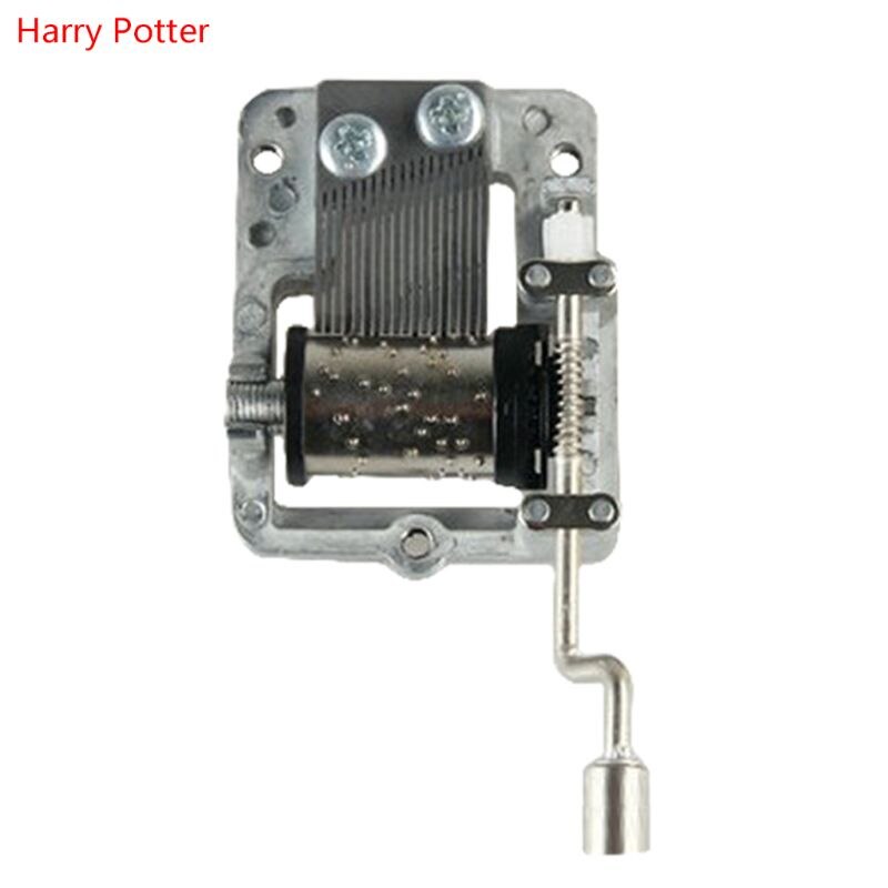 Retro Diy Mechanische Mini Hand Crank Metal Muziek Case Beweging: WHITE