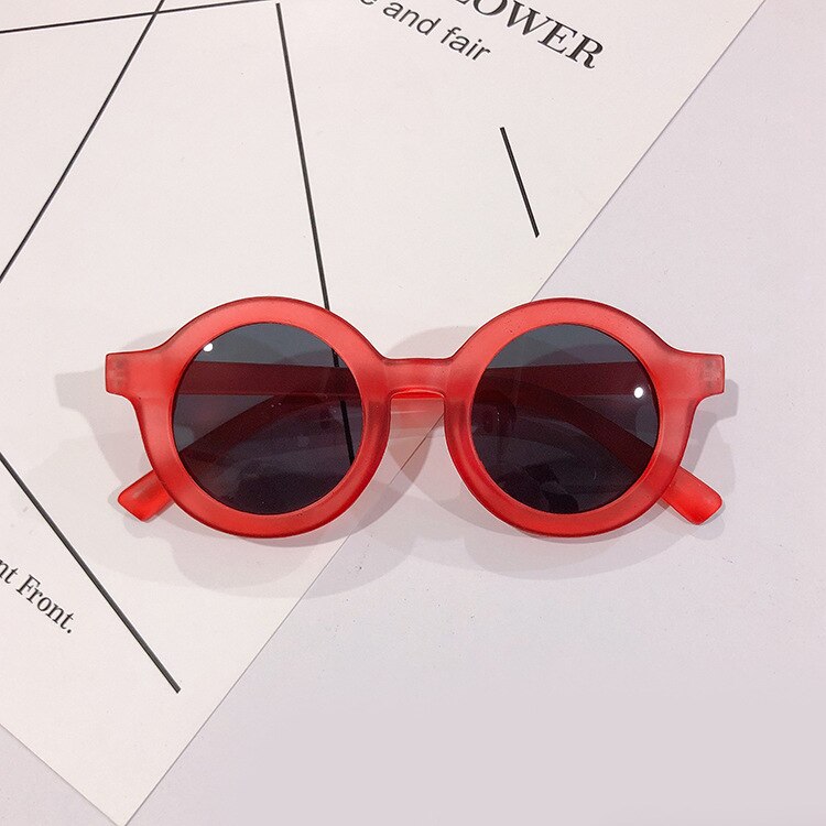 Børn udendørs anti-uv solbriller toddler drenge piger øjenskygge beskyttelsesbriller briller børn strand uv400 beskyttelse solbriller: Rødgrå