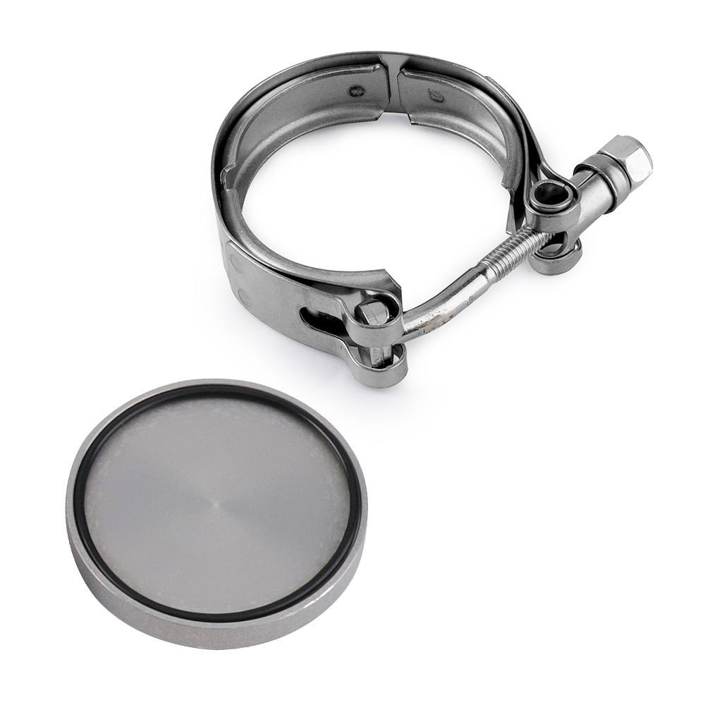 Universal Aluminum Alloy 50MM BOV Flange Adapter Block Off Plate Cap Plug Blanking Plate Clamp