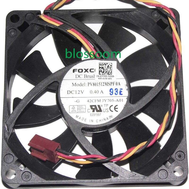 DELL Inspiron 535S 537S 545S Case Fan,PV801512MSPF0A JY705 12V 0.4A 3Wire Cooling Fan PV801512MSPF 6months Warranty