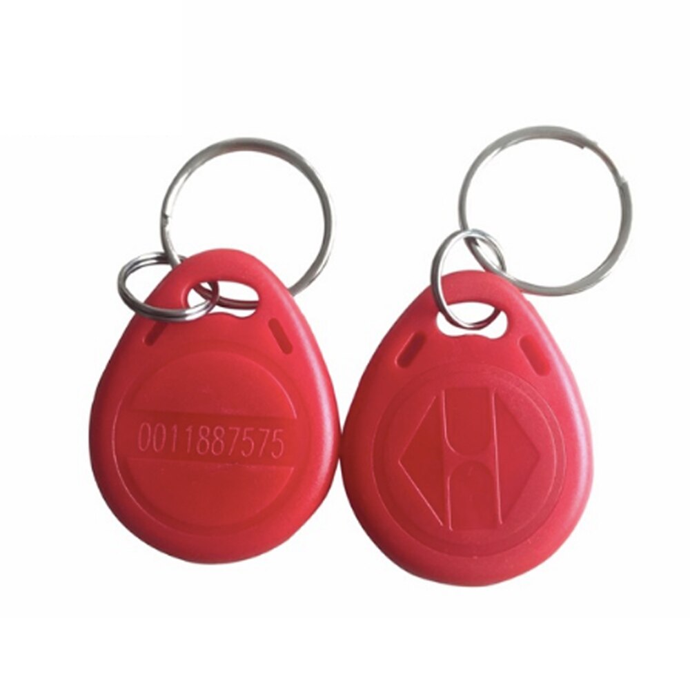 100 stk 125 khz rfid nøgleringe adgangskontrol kort rfid nøglesender til dør adgangskontrol system  tk4100/em4100 em token tags blå