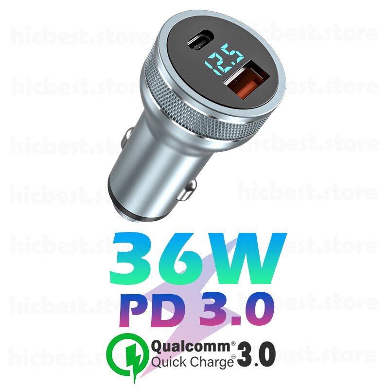 Carregador automotivo rápido pd 3.0 para samsung, de alumínio 54w, para s20, note 20 ultra, s10, adaptador automático pd3.0, para iphone 12 se, 11, xs: 2
