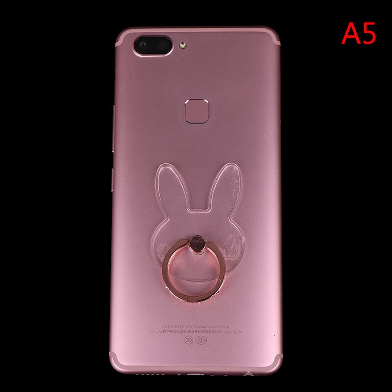 Anel de Dedo do Metal De 360 Graus Para O Telefone Móvel Smartphone Suporte Suporte Suporte Suporte Do Telefone Anel borboleta transparente clara: A5