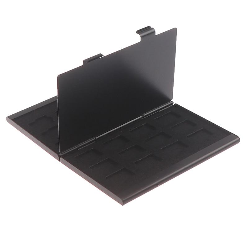 1 Pcs Zwart Nuttig Aluminium Memory Card Storage Case Box Houders Voor Micro Geheugenkaart 24TF