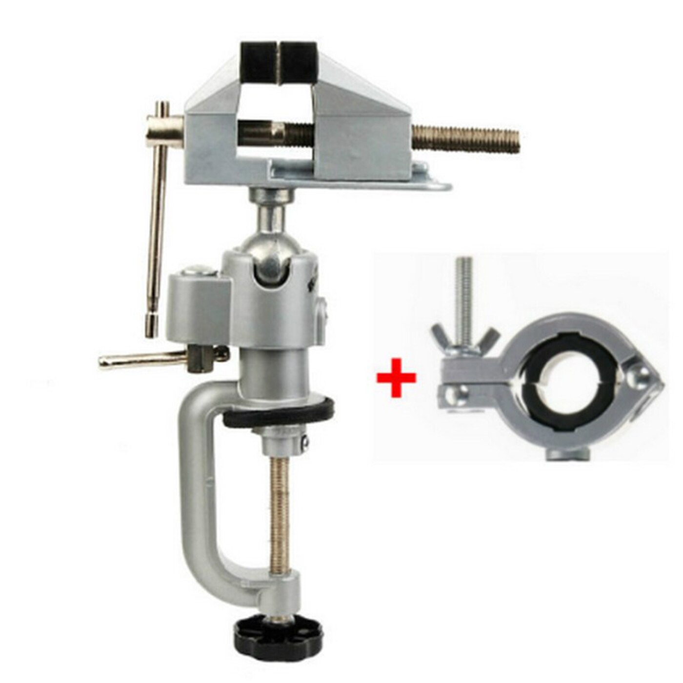 Table Vise 360 Degree Rotating Aluminum Miniature Small Jewelers Hobby Clamp Table Bench Vise Mini Tool Vice Muliti-Funcational