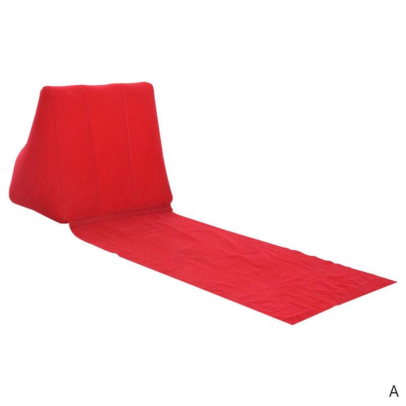 Tapis de Camping gonflable en Pvc, Long tapis de plage pliable, Support souple, Triangle, corps de plage, matelas gonflable, coussin de taille W7C7: yellow