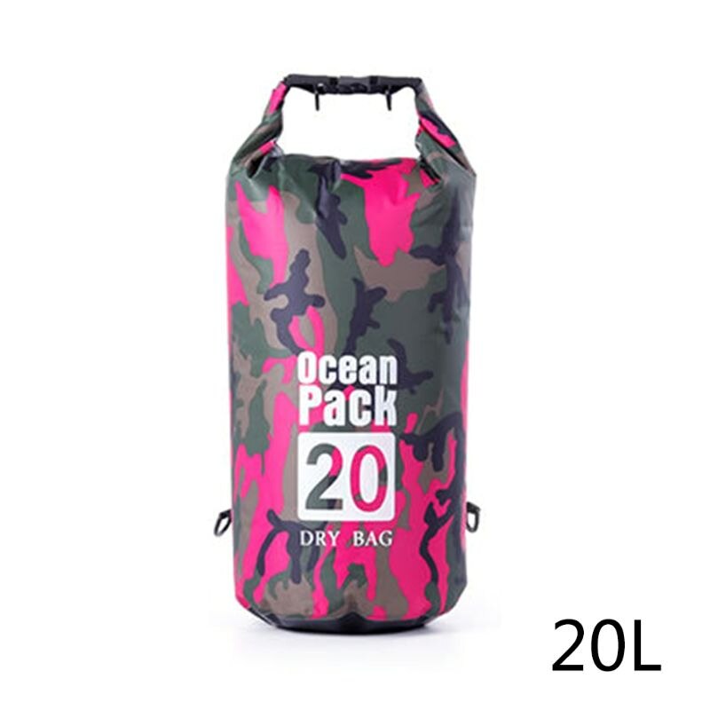 Vandtæt tørpose til kvinder mænd , 5l/10l/20l/30l rulle top let tør opbevaringstaske rygsæk til rejser ,4 farver: R -3
