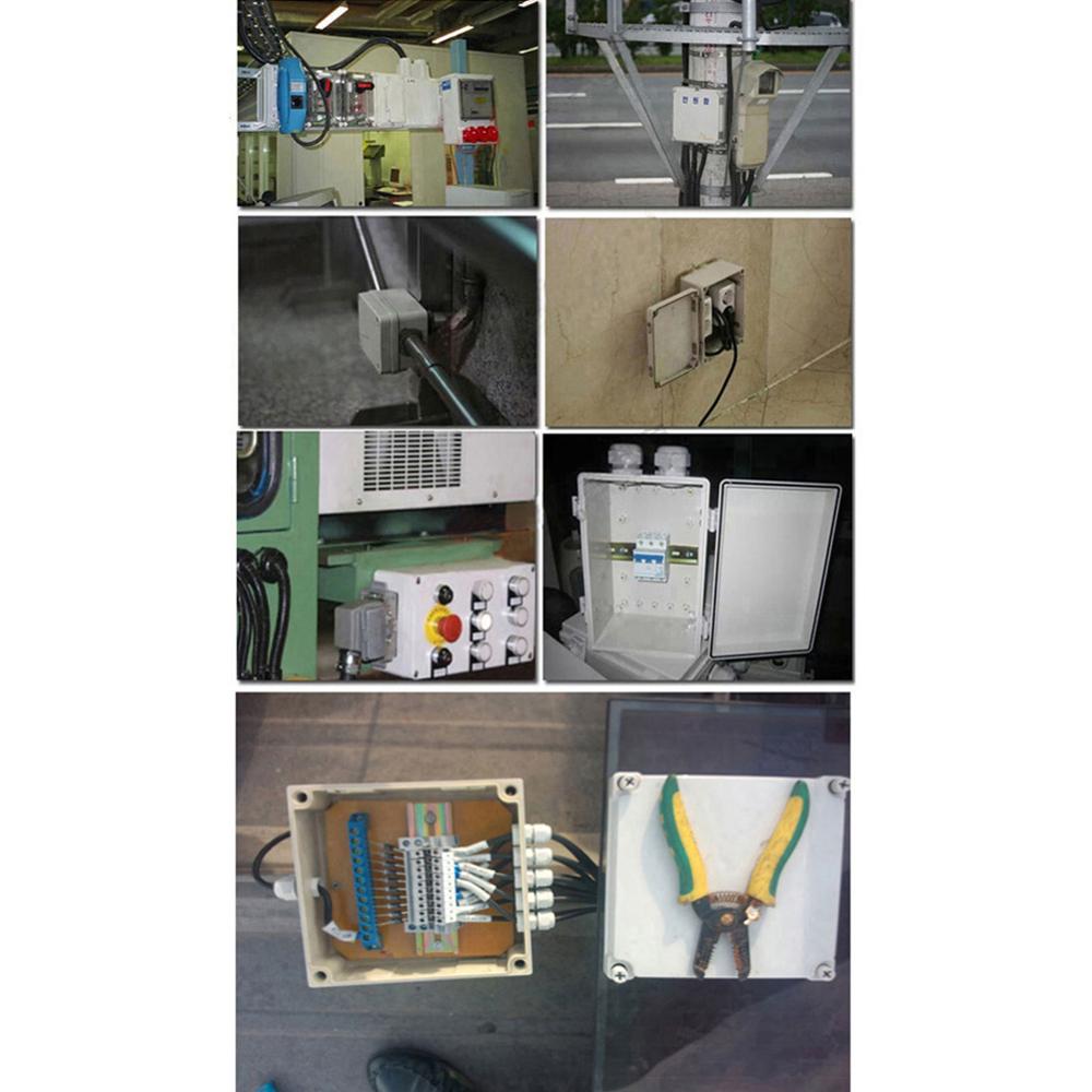 ABS plastic waterproof monitoring power box IP66 outdoor junction box rainproof seal button box DIY connections electrical box