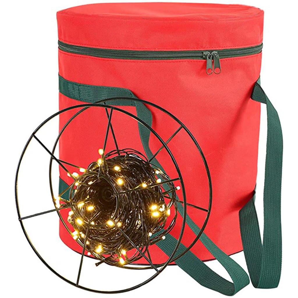 Christmas Light Storage Bag Tear-Proof Heavy Duty Reinforced Stitched Handles Containers for Lights Bulbs