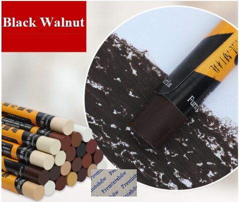 4 Teile/los Dia.12 * L97mm Möbel Kreide Holz Reparatur Wachs Füllstoff Schrank berühren hoch Kitt Farbe Stock: Schwarz Nussbaum