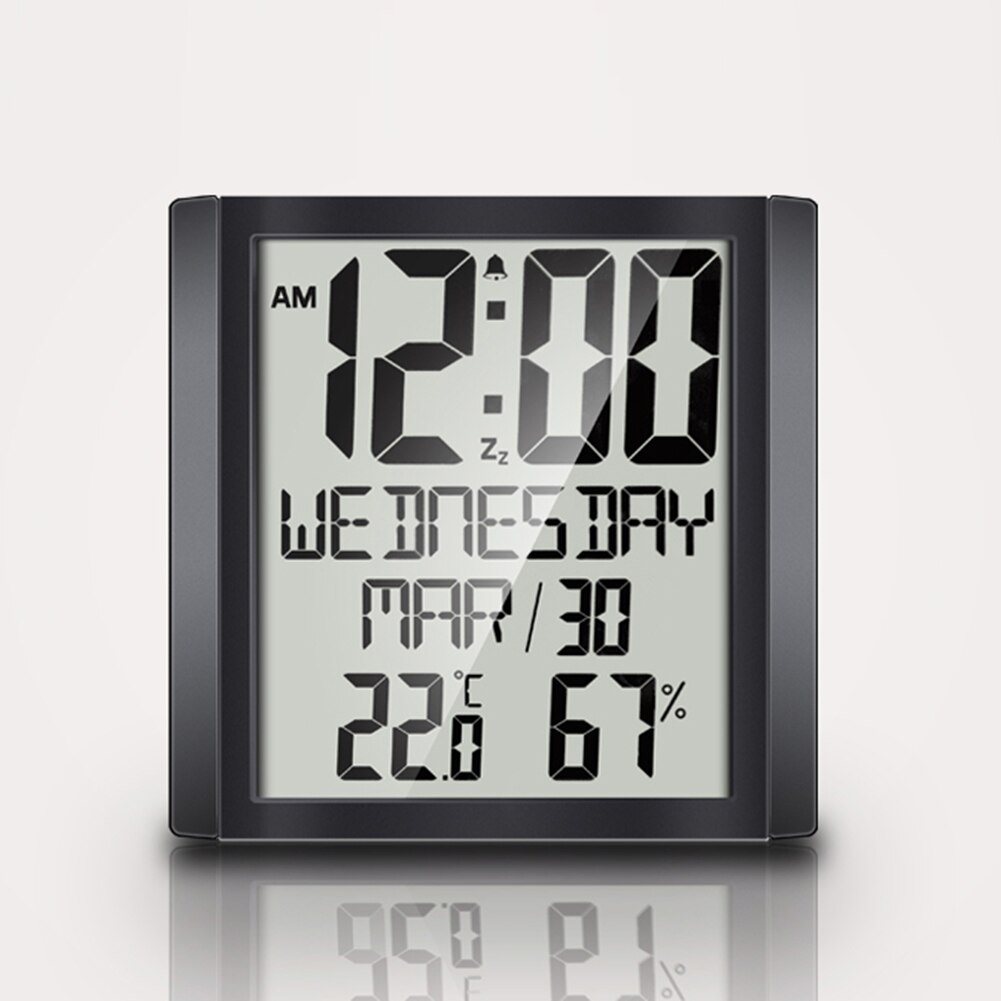 Multi Functional Large Screen Temperature Humidity Measurement Wall Desk Clock
