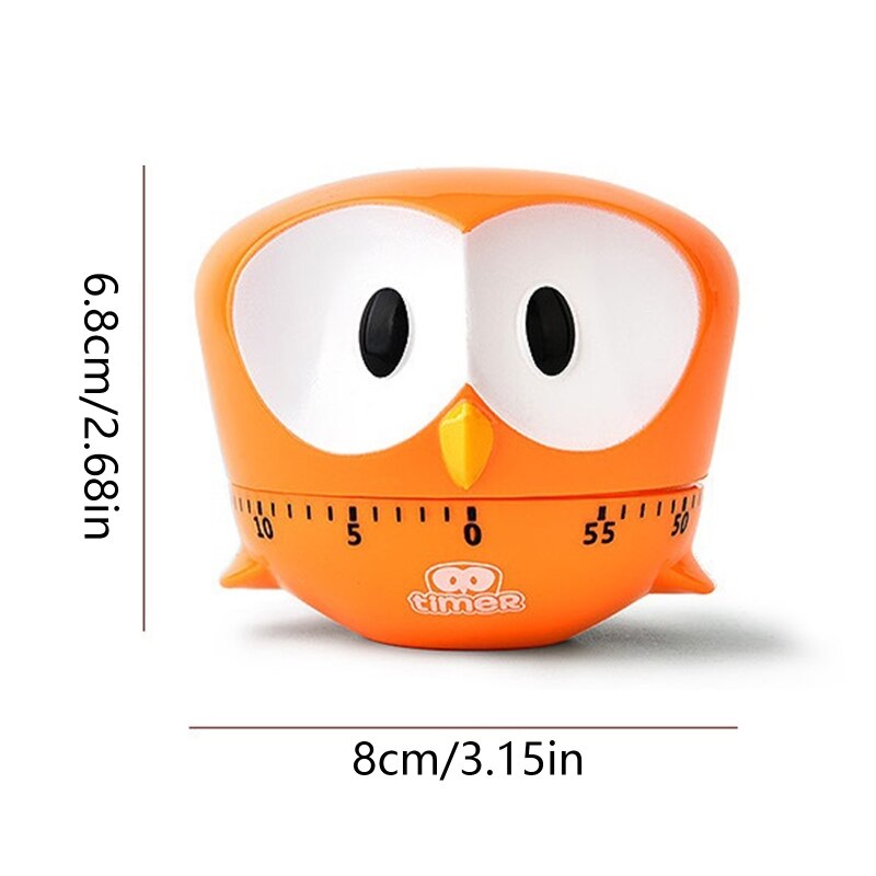 Cartoon Bird Shape Kitchen Time Mechanical Counters Clock For Cooking Timing Cooking Baking Sports Durable Home