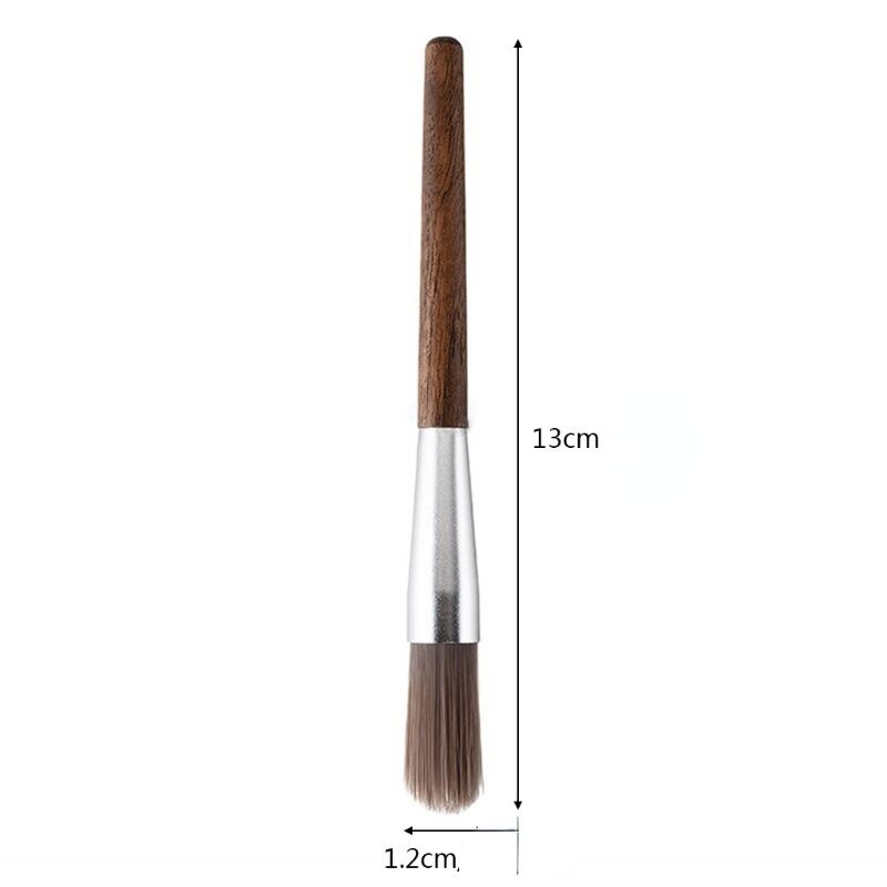 Coffee Grinder Cleaning Brush With Natural Bristles Lanyard Coffee Machine Brush Cleaner Tool For Barista Home Kitchen WF922: H