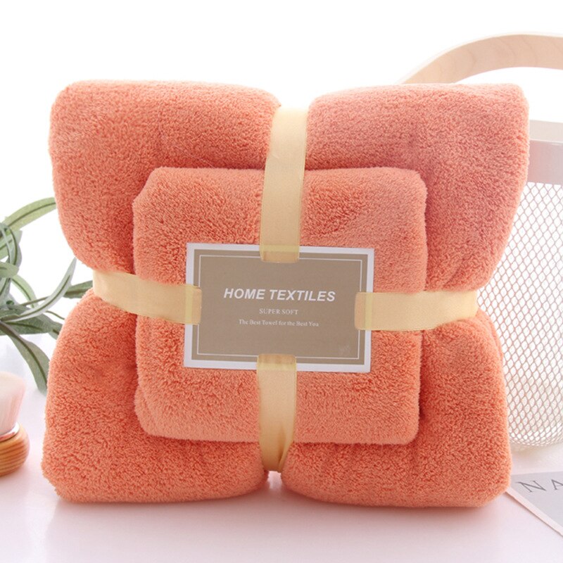 Bath Towels Microfiber Fabric Skin Comfortable Bath Towel And Face Towel Solid Color Quick Drying Super Absorbent Towel Set: 16