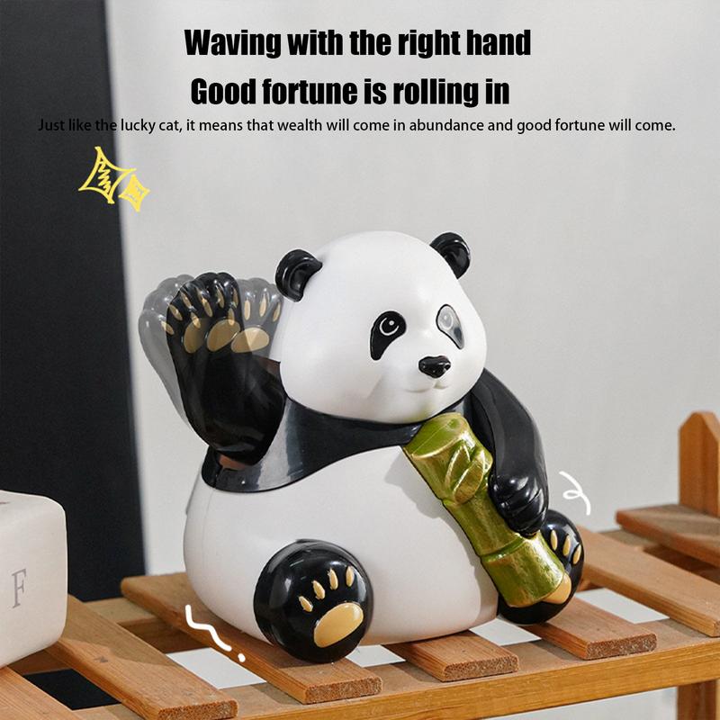 Panda-Figuren, niedlicher Karikatur-Panda-Bär, Solarspielzeug, Armaturenbrett-Figuren, Schreibtisch-Schaukel-Statuen, Panda-Schreibtisch-Zubehör, Bommel-Tänzerin