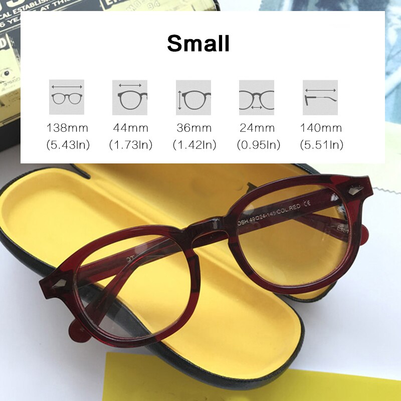 Luxe Johnny Depp Acetaat Brilmontuur Mannen Vrouwen Vintage Bril Optische Recept Bijziendheid Brillen Frame Brillen: 13