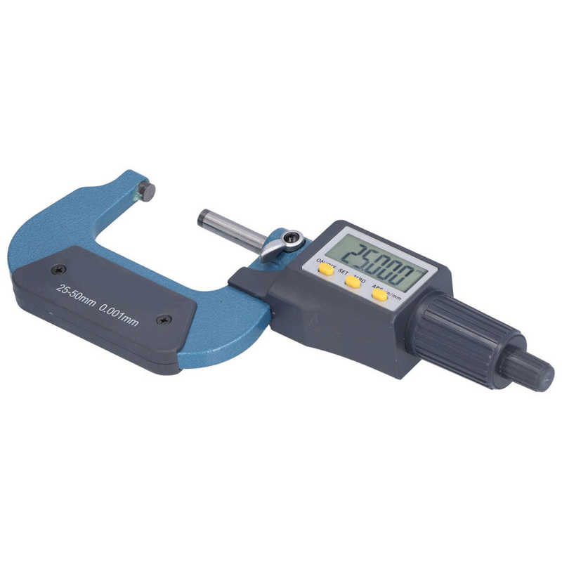Digital Micrometer 0.00005in/0.001mm Resolution Thickness Measuring Tools 25‑50mm