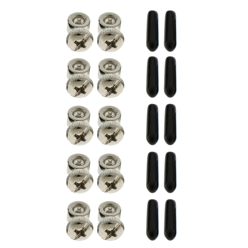 Componentes de cuerda de salto de velocidad, tornillos de ajuste, extremos de tapas, longitud de Hardware, pernos de tornillo ajustables, 5/10 pares