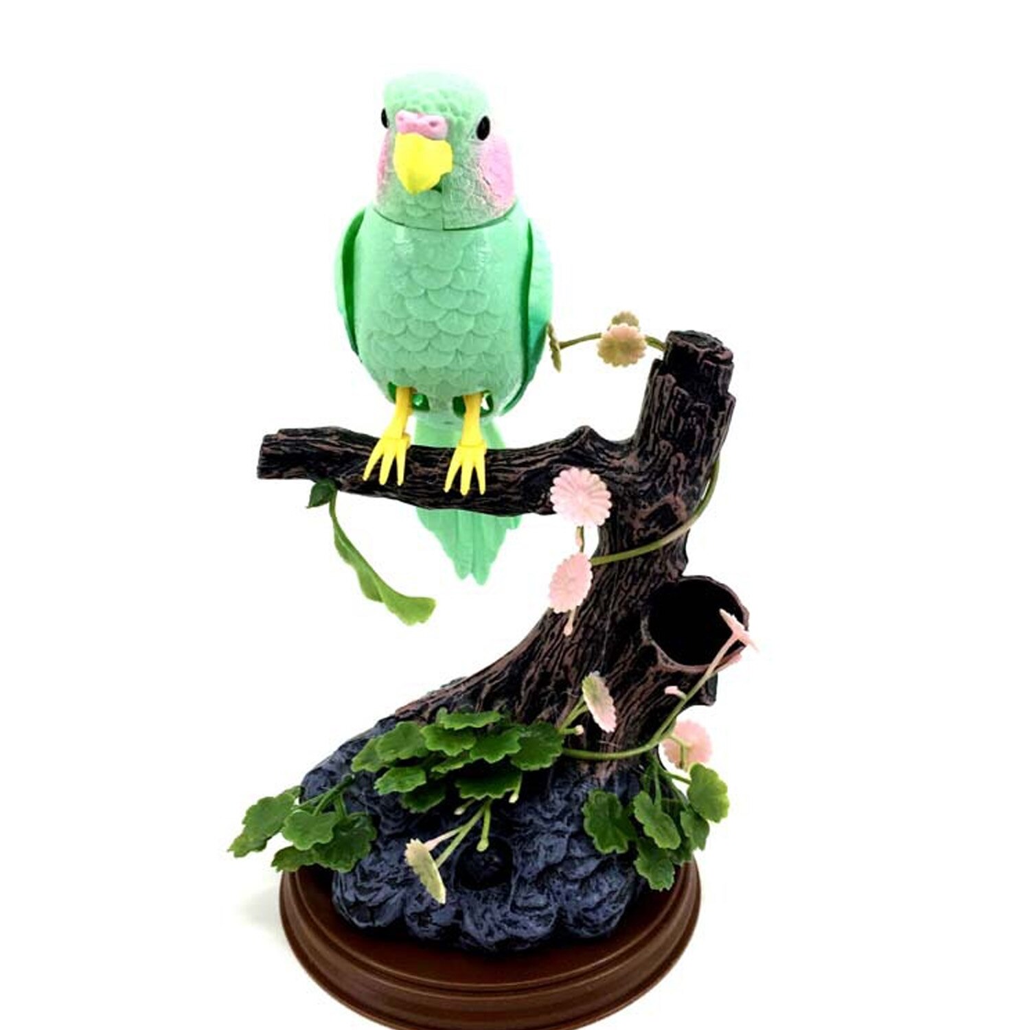 Śliczne głos kontrola dźwięku mówiący ptak elektroniczny zwierzak powtarzając papuga ołówek uchwyt pojemnik biuro w domu dekoracja stołu