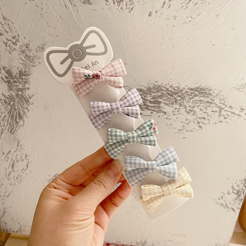5 Stks/set Meisje Haar Clips Voor Meisjes Rooster Bloem Gedrukt Kinderen Haarspelden Kids Haarspeldjes Baby Meisje Haar Accessoires: style1 C