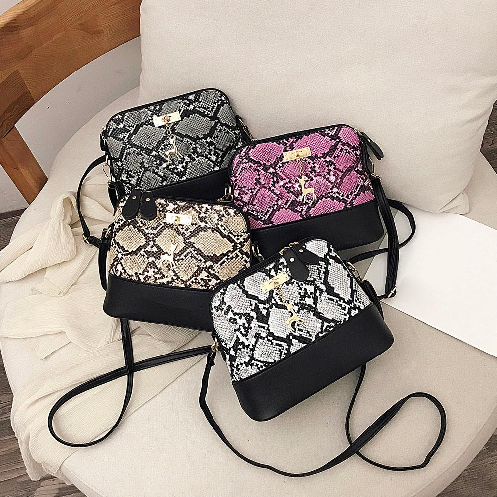 Handbags Delicate Texture Travel Shoulder Messenger Bags Serpentine Pouch Leather Daily Crossbody Bags for Hiking