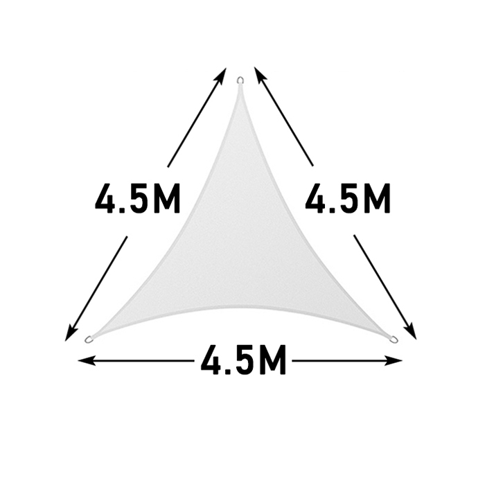 White All size 420D Waterproof Sun Shade Sail Square Rectangle Triangle Garden Terrace Canopy Pool Shade Camp Hiking Yard Awning: 4x4x4m