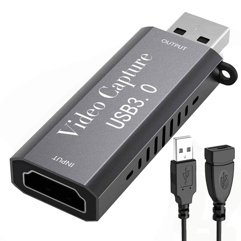 Video Capture Card, HDMI-Compatible Video Capture Card, 4K HDMI-Compatible to USB 3.0 Game Capture Device: Default Title