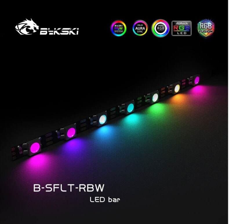Bykski 5v 3- pins a-rgb niet-waterdichte zachte strip / led-lichtstrip voor cpu-gpu-blok / pomp / waterwegbordvervanging d-rgb: Lengte 100mm