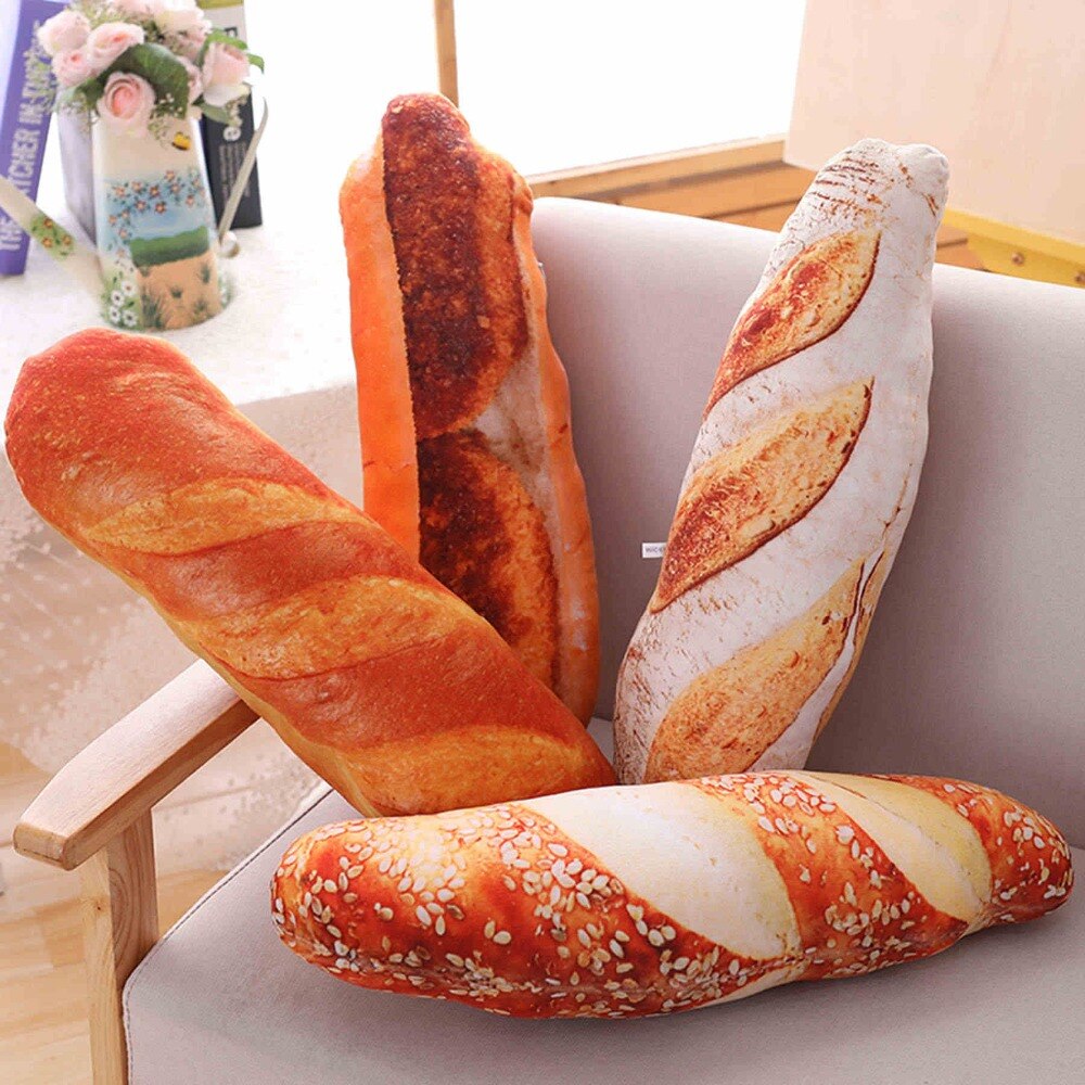 50 cm Simulatie Boter Brood Vlees Floss Sesam Kussens Levensechte Voedsel Pluche Croissant Donuts Snack Decoratie Rugleuning Kussen