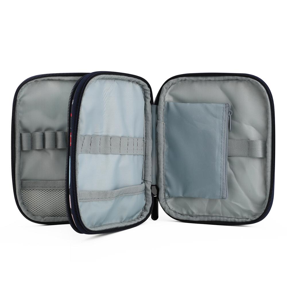 1 kpl tyhjiä neulepuikkojen koteloa matkasäilytysjärjestäjän säilytyspussi pyöreille neuleille ja muille lisävarusteille