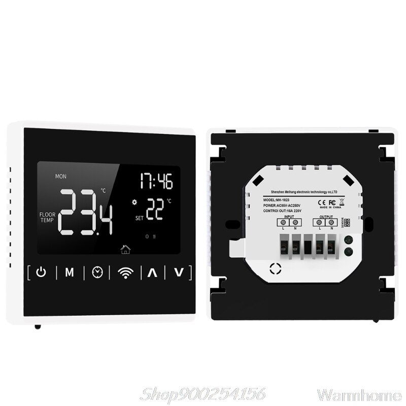 110V 120V 220V 230V Touch Screen Electric Heating Room Thermostat Temperature Controller Thermoregulator 16A Floor Heat S18 20