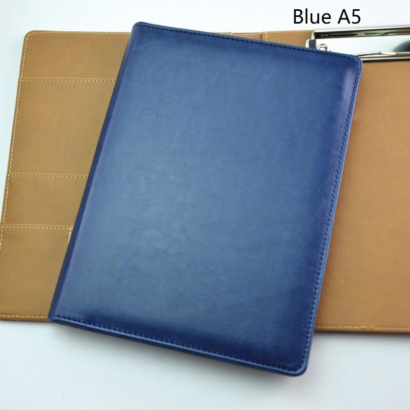 Multifunktionel manager dokumentholder  a5 a4 læderdokumentpose forretningspapirmappe klipbræt med penholderfillomme