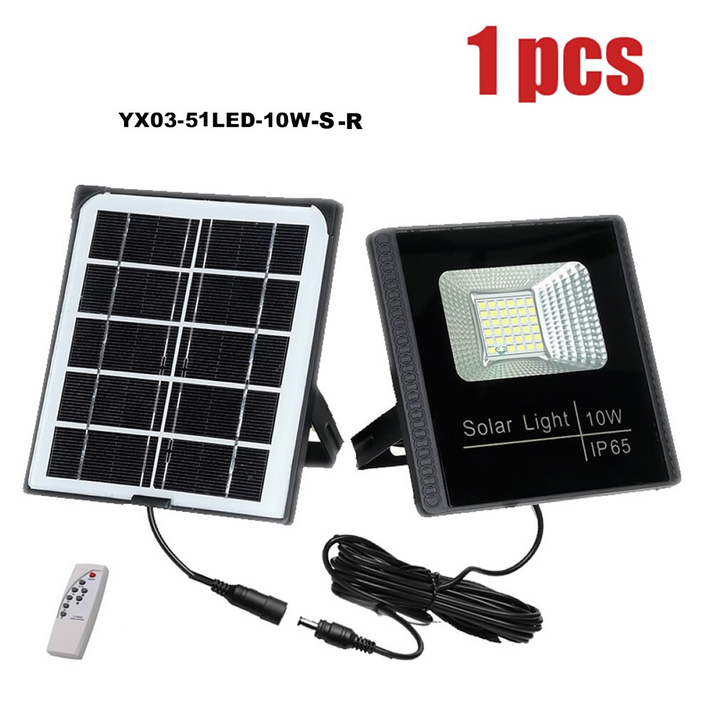 Led Tuin Solar Split Panel Licht Muur Beveiliging Garage Yard Indoor Thuis Straat Dek Hek Solar Lampen Schijnwerper W Split kabel: remote 51led 1pcs
