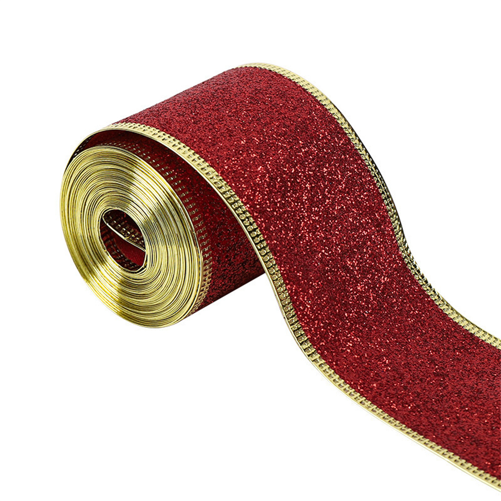 Cinta navideña brillante con purpurina, 6,3 cm de ancho, 2m de longitud, cinta artesanal, cinta decorativa llamativa para proyectos de bricolaje: Plata antigua
