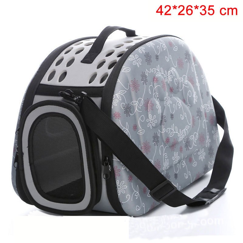 Sac pour animaux de compagnie chien chat transporteur sac à main voyage Portable respirant chat transporteur sac pliable sac à bandoulière transporteur pour chiot moyen chien: Gray  M