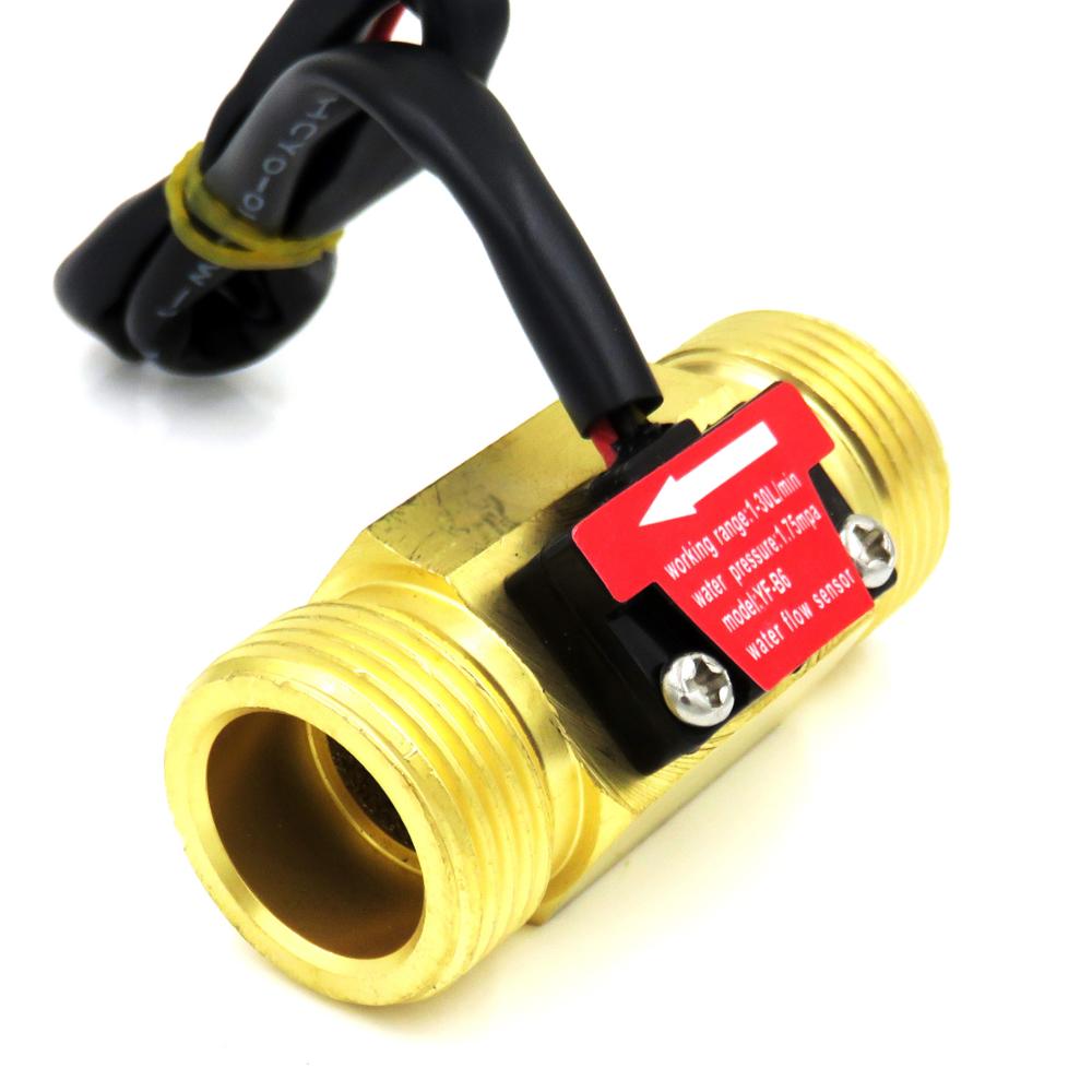 YF-B6 iSentrol capteur de débit à effet Hall eau 2-45L/min BSP G3/4 "extrémité filetée connexion rapide 3% erreur Turbine débitmètre
