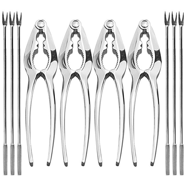 Seafood Gereedschap Set-10/12Pcs Kreeft Crackers En Picks Set, krab Been Cracker &amp; Vorken Moer Cracker-Keuken Gereedschap: 10PCS-B