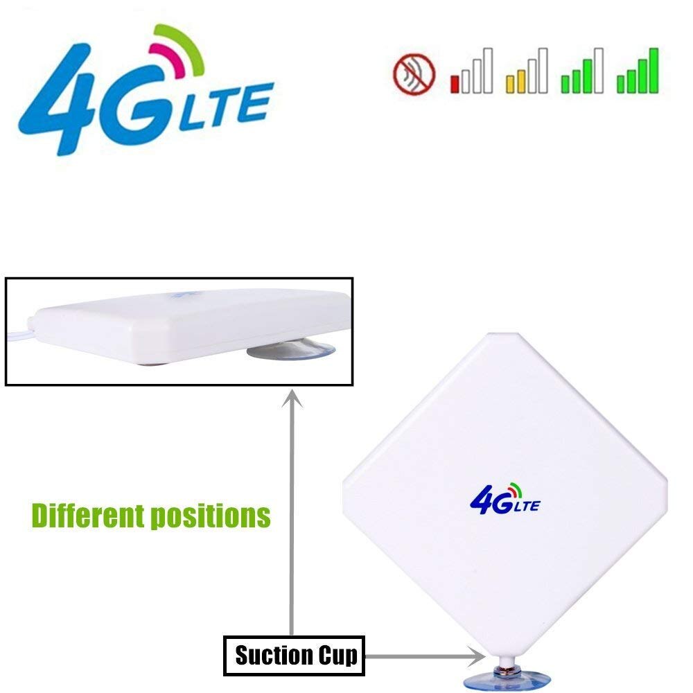 SMA 4G LTE Antenna 35dBi Dual Mimo GSM/3G High Gain WiFi Signal Booster with 6ft Cable