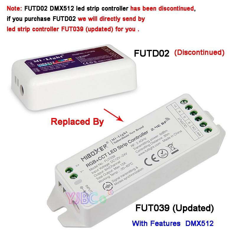 MiBOXER 9W E27 DMX512 RGB+CCT LED Light Bulb Lamp,DMX 512 LED Transmitter,DMX512 RGB+CCT Strip Controller,FUTD01/FUTD04/FUT039