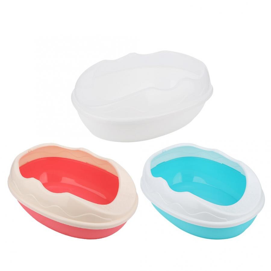 Cama de baño para perros mascota, caja de arena para gatos, bandeja para gatos y perros, caja de arena de plástico con pala para interiores de gatos y cachorros