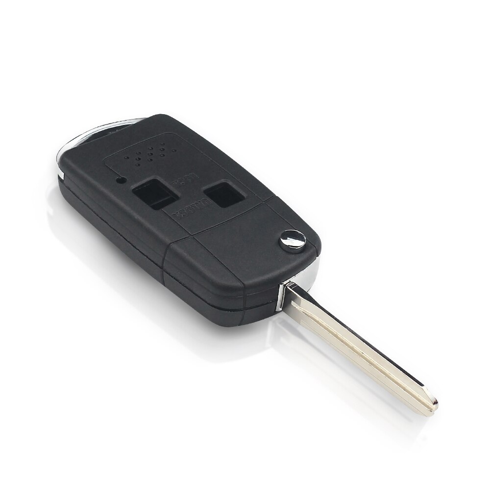 KEYYOU Modified 2/3 Buttons Flip Car Key Shell Case For TOYOTA CAMRY RAV4 Corolla PRADO YARIS Replacement Fob Uncut TOY43 Blade