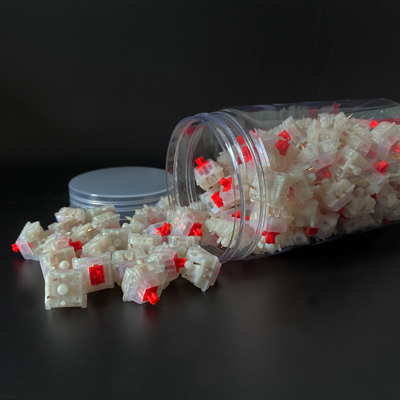 gateron Milk yellow pro mechanical keyboard switch Pro red switch game office keyboardFactory lubrication 3pin5pin jar packaging