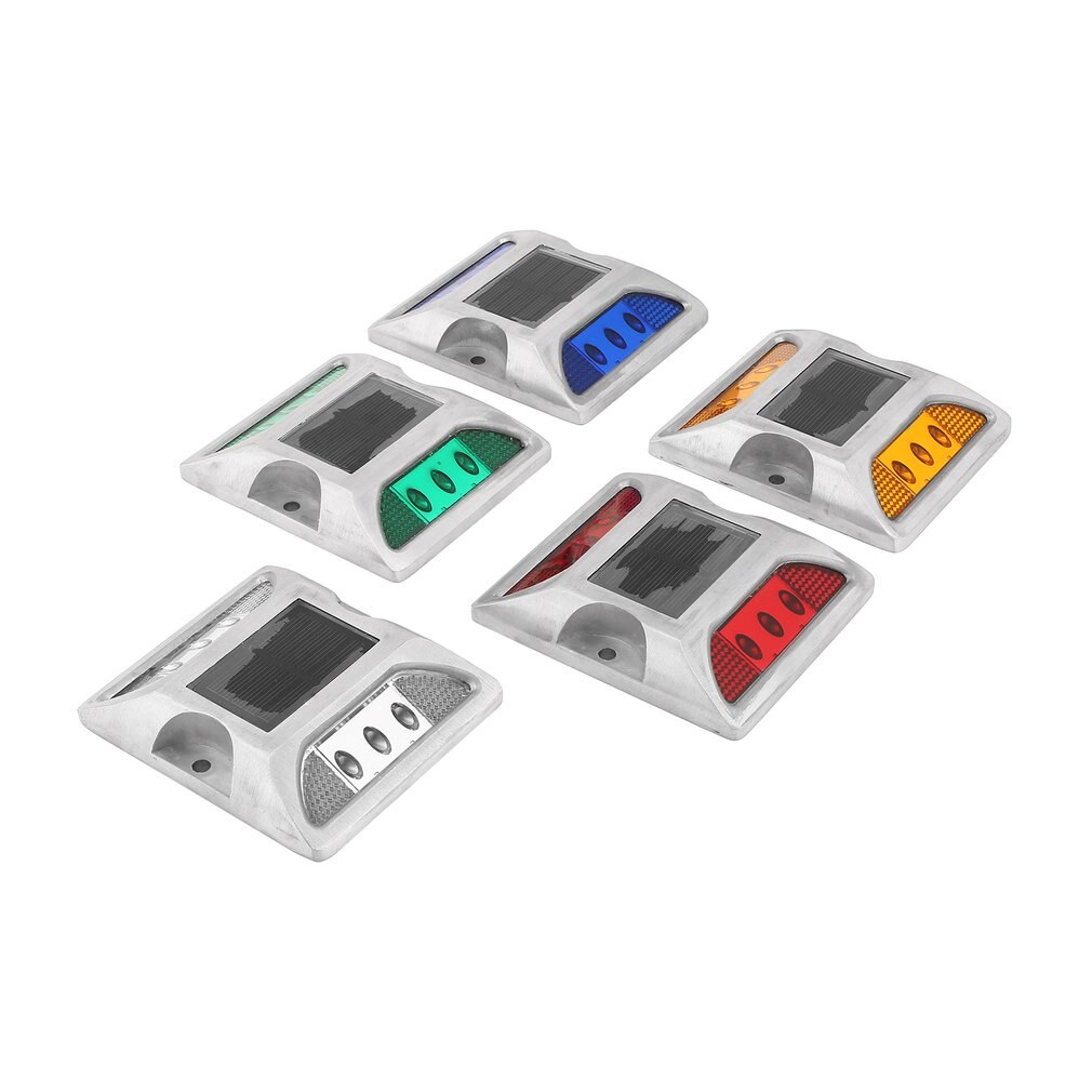 Aluminiumlegering zonne-spikelampen led-highlight spikelamp hoge weerstand waterdichte straatverlichting rood/geel/wit/groen/blauw