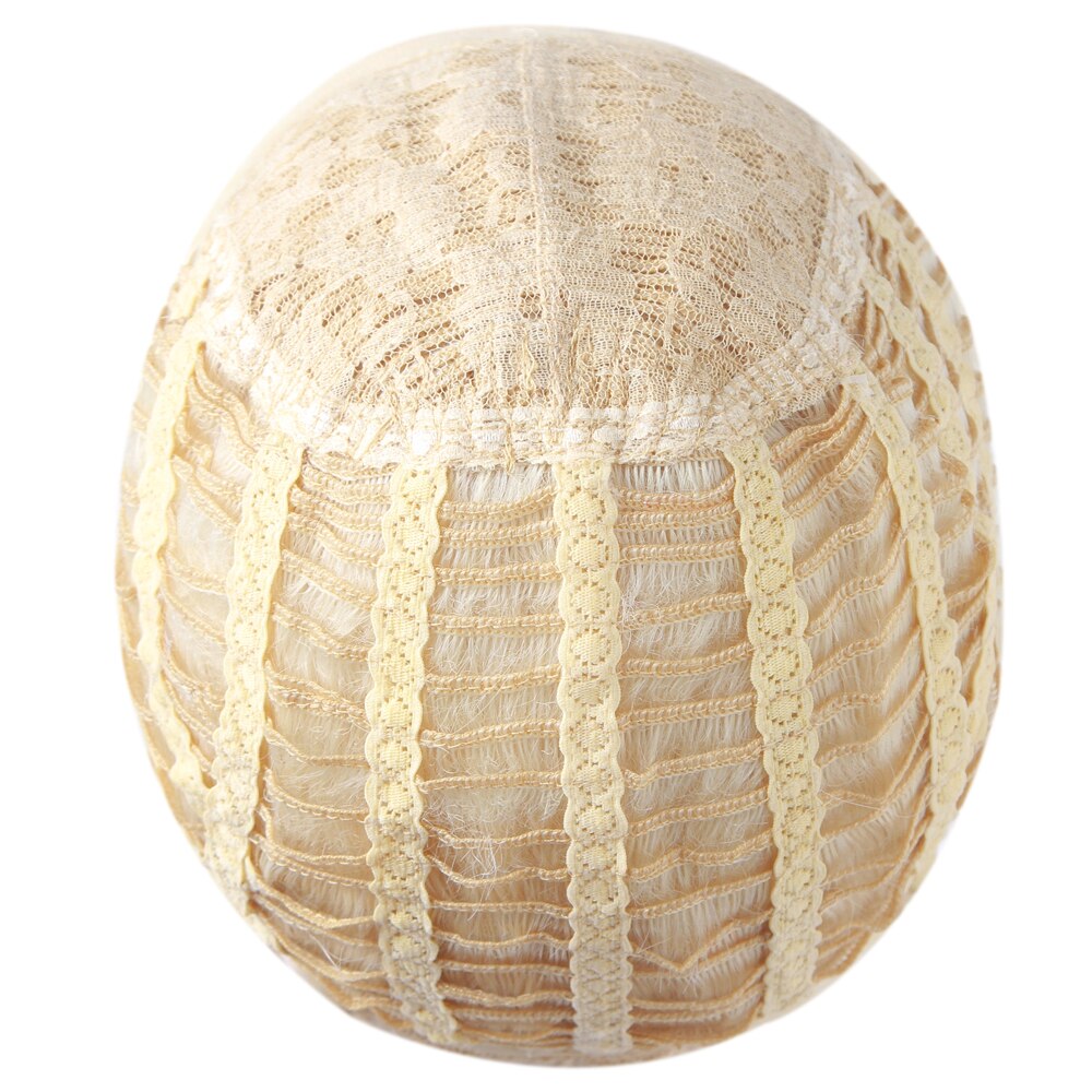 Hairjoy witte vrouwen synthetische haarpruiken blonde korte krullende pruik hittebestendig kapsel 2 kleuren beschikbaar