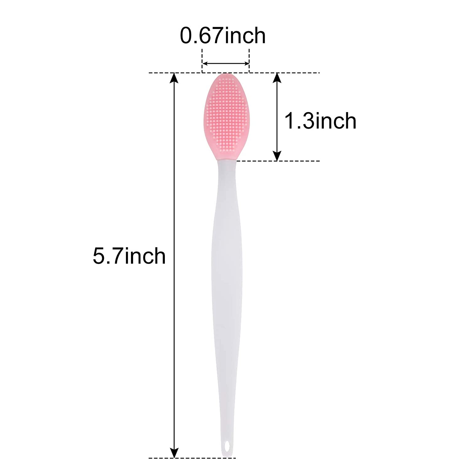 Silicone Lip Brush Tool Double Sided Soft lip Brush Wash Face Brush Scrub Clean Exfoliating Facial Lip Brush