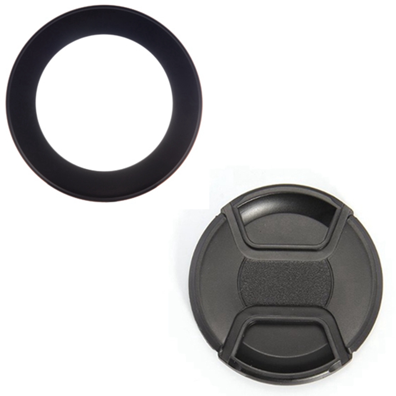 Step Up Ring 58-77Mm Lens Filter Size Adapter Met 77 Mm Lensdop Beschermhoes Cap