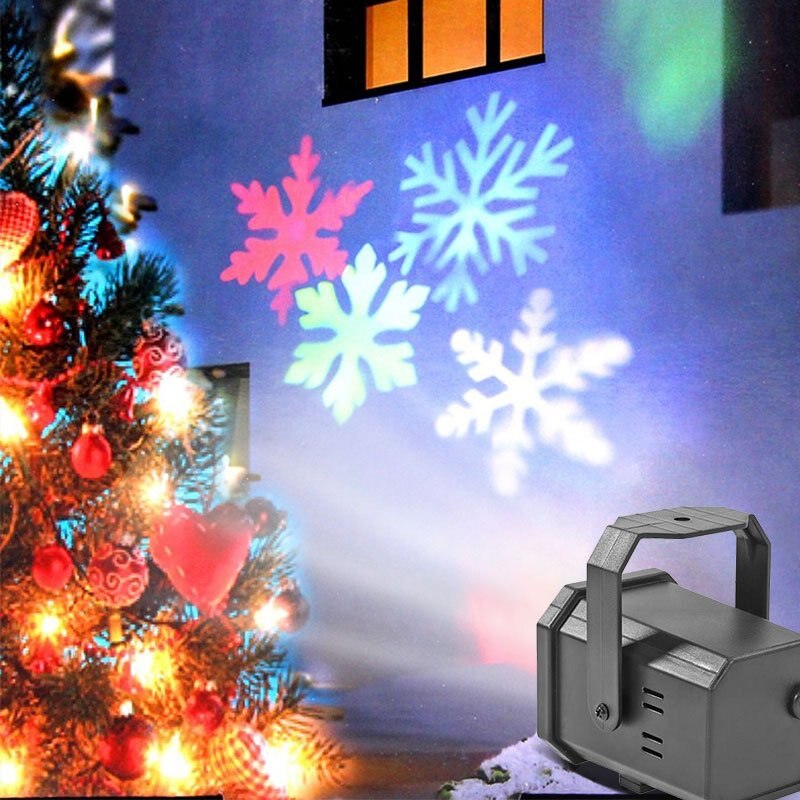 LED Bunte Projektion Lampe Weihnachten Schneeflocke Muster Projektion Licht Projektor JHP-Beste