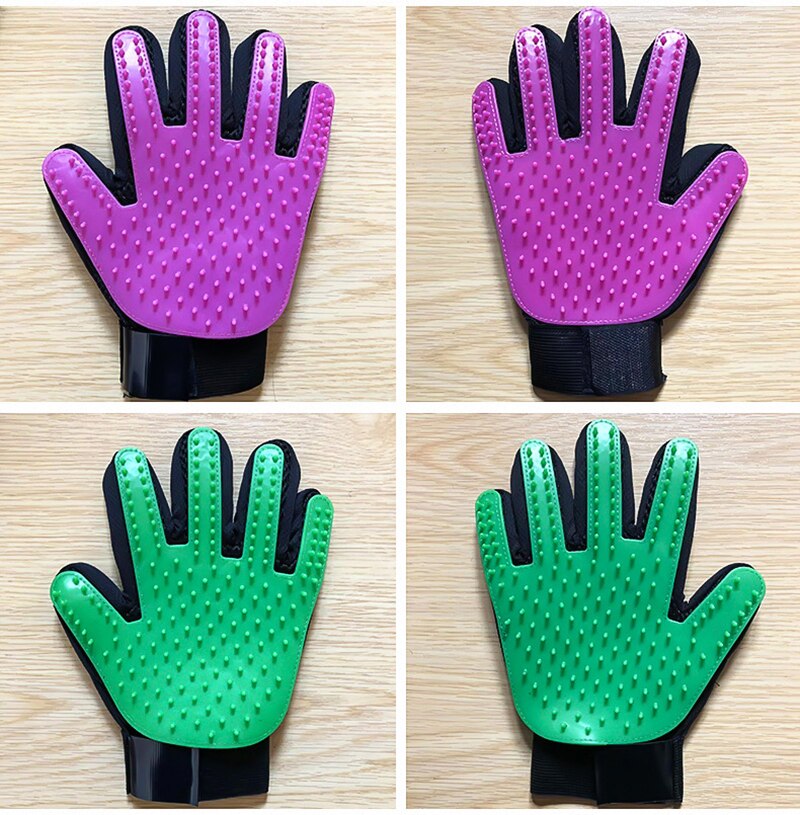 Gummi Handschuh für Kämmen Tiere Handschuh Silikon Haustier Katzen Haar Pinsel Kamm Reinigung Entfernung Haarbürste für Hunde CatsTake Schlecht Handschuh