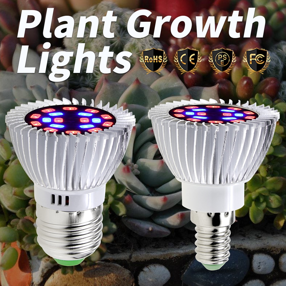 Volledige Spectrum Led Grow Light E27 Lamp Plantaardige licht Growbox 18W Grow tent Indoor E14 220V LED Hydrocultuur 5730 SMD Tuin Bloem